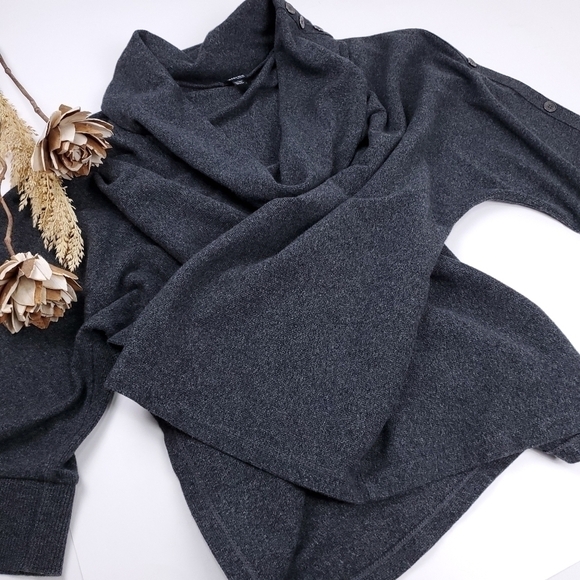 Rafaella Charcoal Batwing Oversize Sweater Sz 3X - Picture 5 of 8